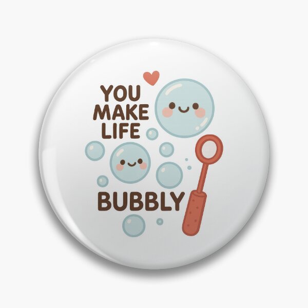 Item preview, You Make Life Bubbly – Cute Bubble Pun Illustration designed and sold by inkoutninja.