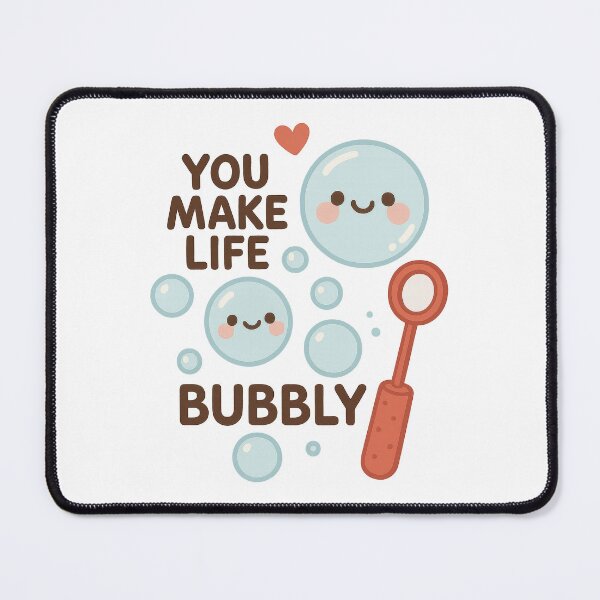 Item preview, You Make Life Bubbly – Cute Bubble Pun Illustration designed and sold by inkoutninja.