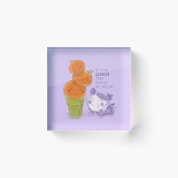 Item preview, Cute Halloween Mummy Girl with Pumpkin Ice Cream designed and sold by ReginaLumiArt.