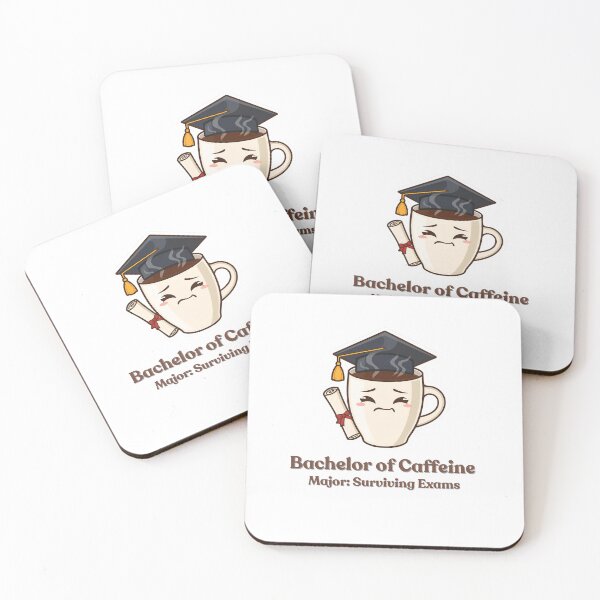 Item preview, Bachelor of Caffeine – Funny Coffee Graduation Mug Design designed and sold by Hamadamedo.