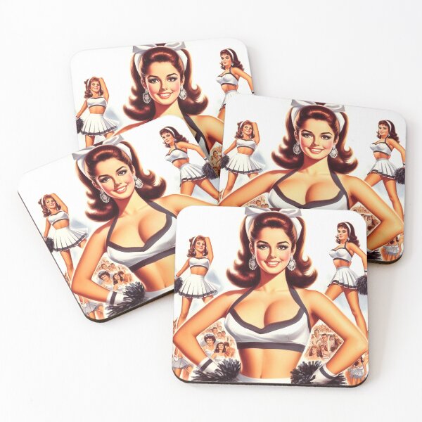 Item preview, Cute Vintage Cheerleader designed and sold by PulpVintage.