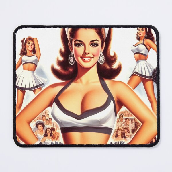 Item preview, Cute Vintage Cheerleader designed and sold by PulpVintage.