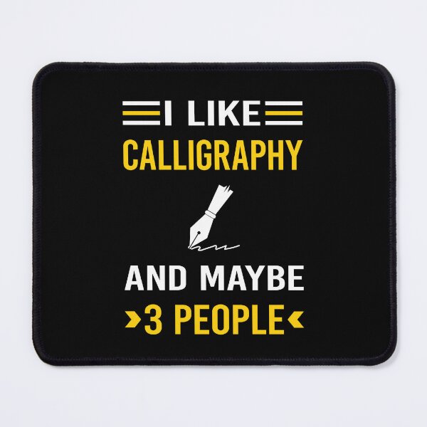 Item preview, I Like 3 People Calligraphy Calligrapher Handwriting Lettering designed and sold by maymorto.