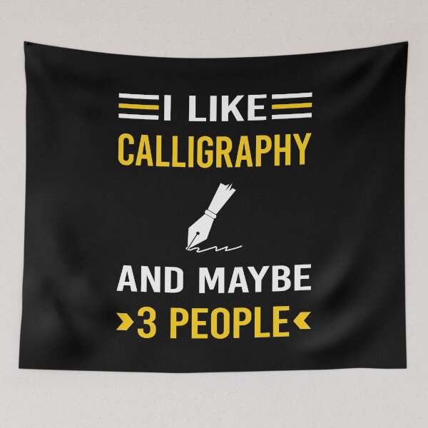 Item preview, I Like 3 People Calligraphy Calligrapher Handwriting Lettering designed and sold by maymorto.