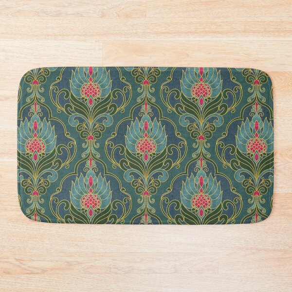 Item preview, Bohemian Glam Flowers in Blue and Hot Pink designed and sold by DuckyRubin.