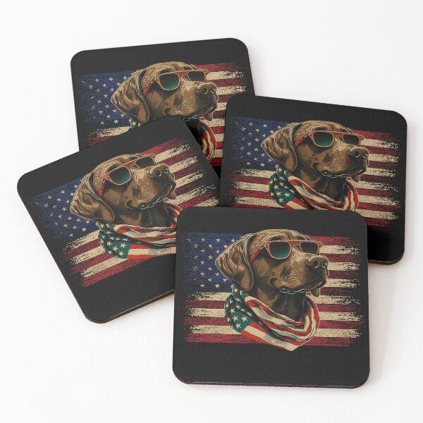 Item preview, American Flag Labrador Retriever 4th Of July USA designed and sold by Promise7Land.
