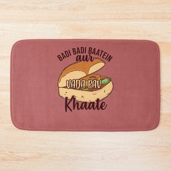 Item preview, Badi-Badi-Baatein-Vada-Pav-Khate-Hindi-Quote-Meme-India designed and sold by KarlOttoFische.