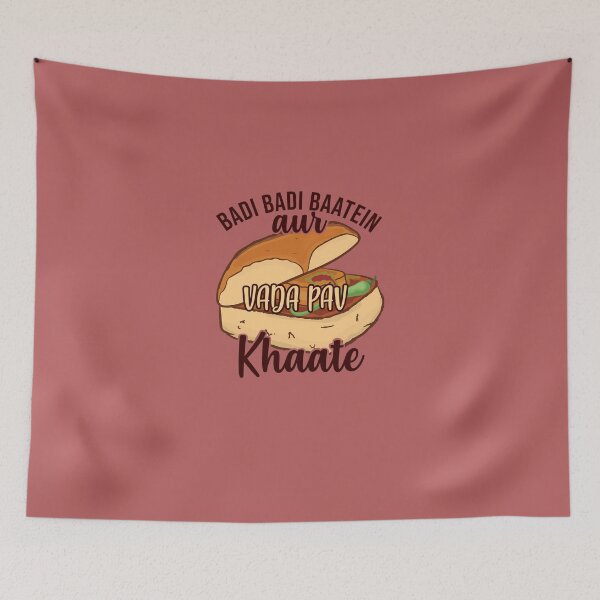 Item preview, Badi-Badi-Baatein-Vada-Pav-Khate-Hindi-Quote-Meme-India designed and sold by KarlOttoFische.