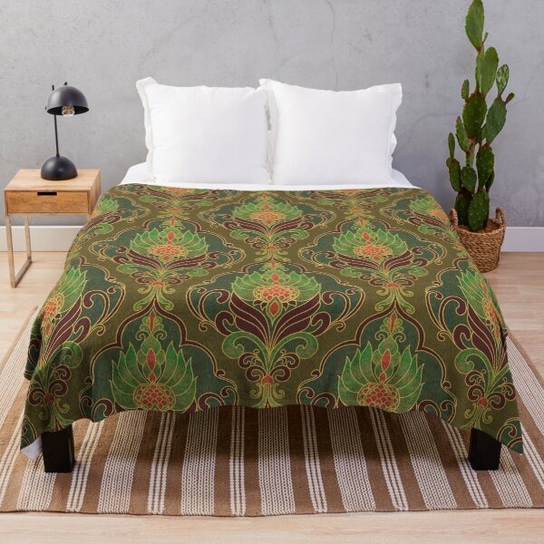 Item preview, Bohemian Glam Flowers in Green and Brown designed and sold by DuckyRubin.