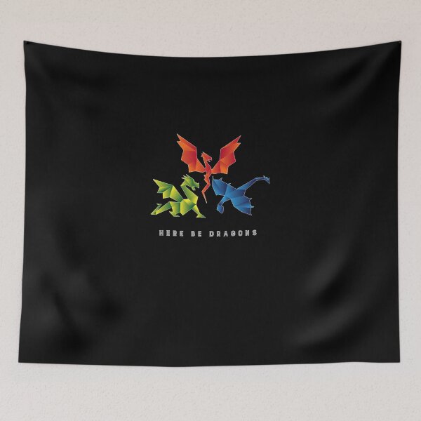 Item preview, Scp 1762 Where The Dragons Went Origami Style Dragons designed and sold by HermineSonntag.