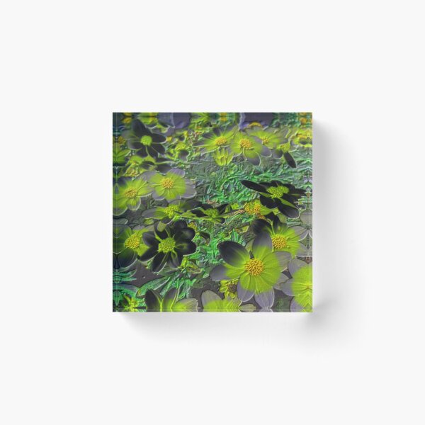 Item preview, flowerbed dark fluorescence floral abstract design designed and sold by SmashingDeals.