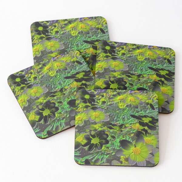 Item preview, flowerbed dark fluorescence floral abstract design designed and sold by SmashingDeals.