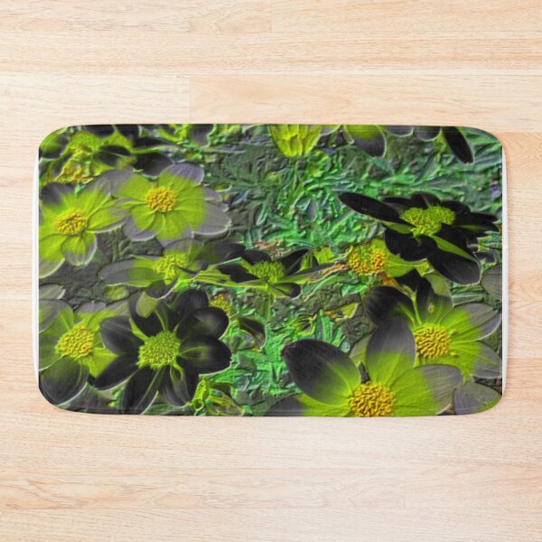 Item preview, flowerbed dark fluorescence floral abstract design designed and sold by SmashingDeals.