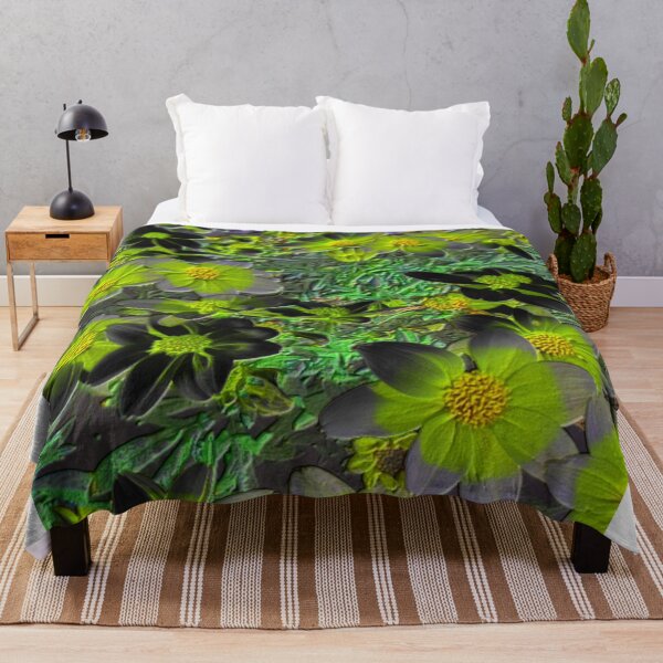 Item preview, flowerbed dark fluorescence floral abstract design designed and sold by SmashingDeals.
