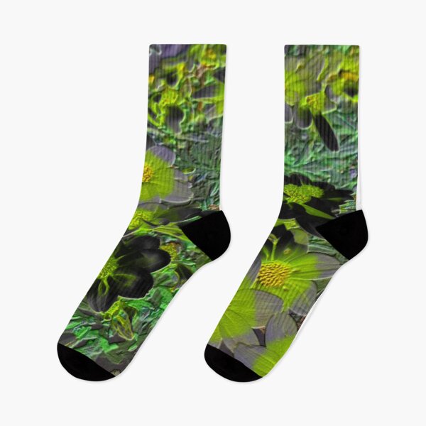 Item preview, flowerbed dark fluorescence floral abstract design designed and sold by SmashingDeals.