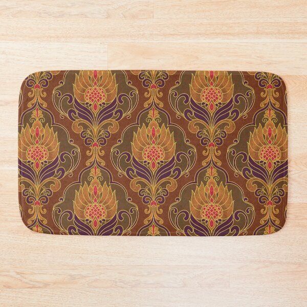 Item preview, Bohemian Glam Flowers in Burnt Orange and Purple designed and sold by DuckyRubin.