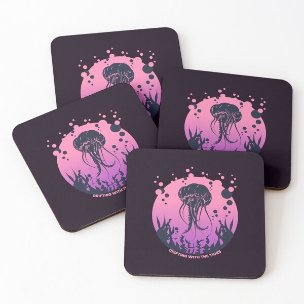 Item preview, Drifting with the Tides – Magenta Jellyfish Ocean Art designed and sold by Novel Works Studio.
