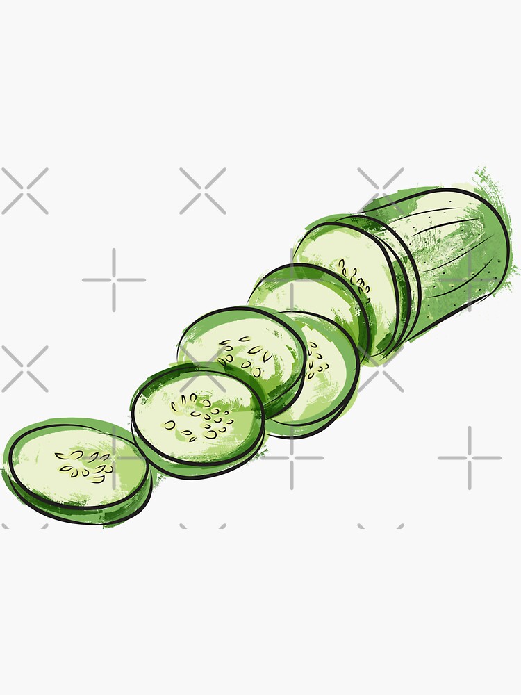 chopped cucumber by kimtangdesign