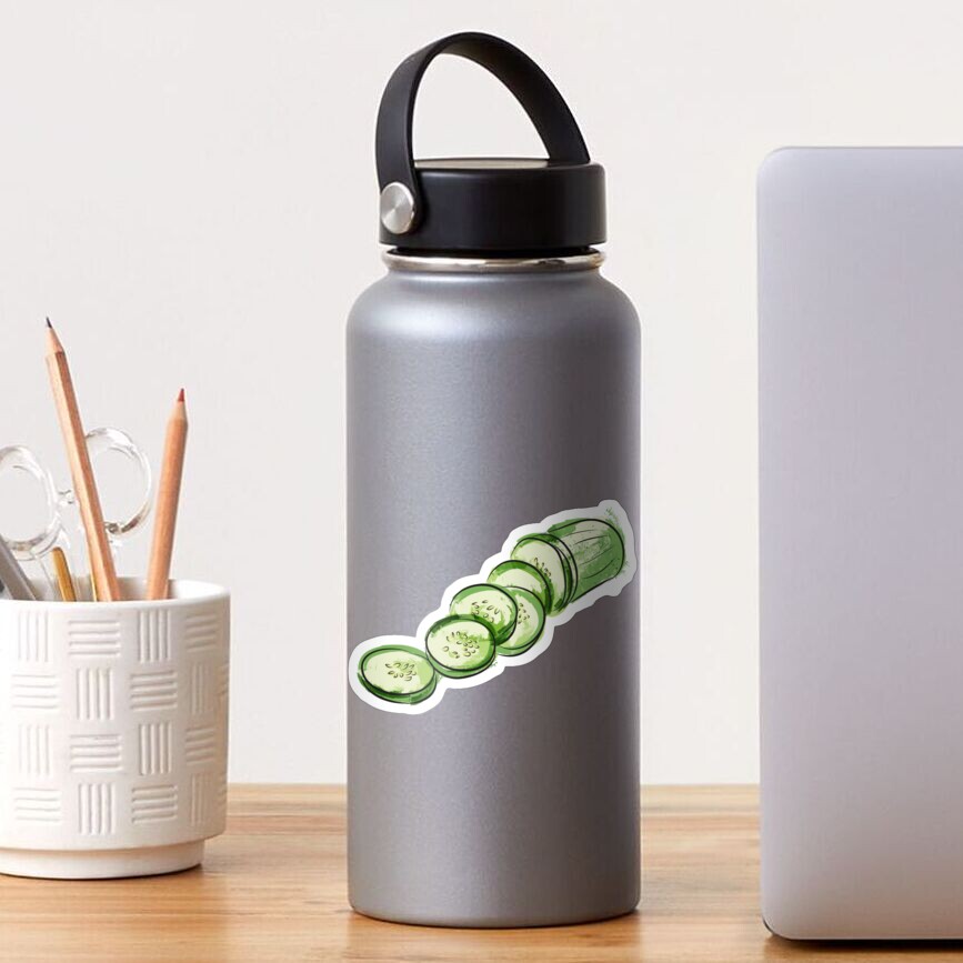 chopped cucumber Sticker