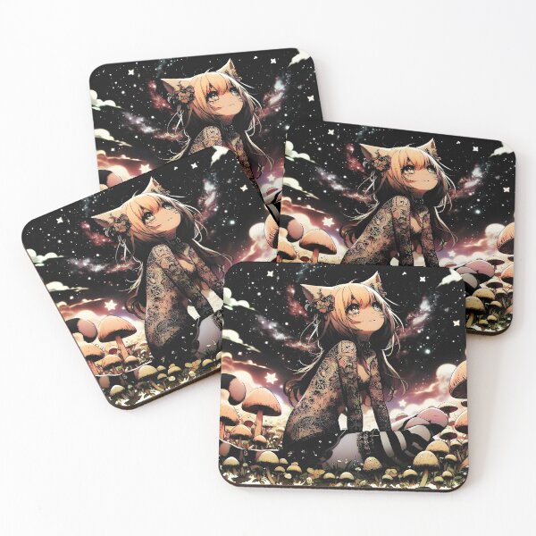 Item preview, nekogirl in shroom field designed and sold by ghostevisions.