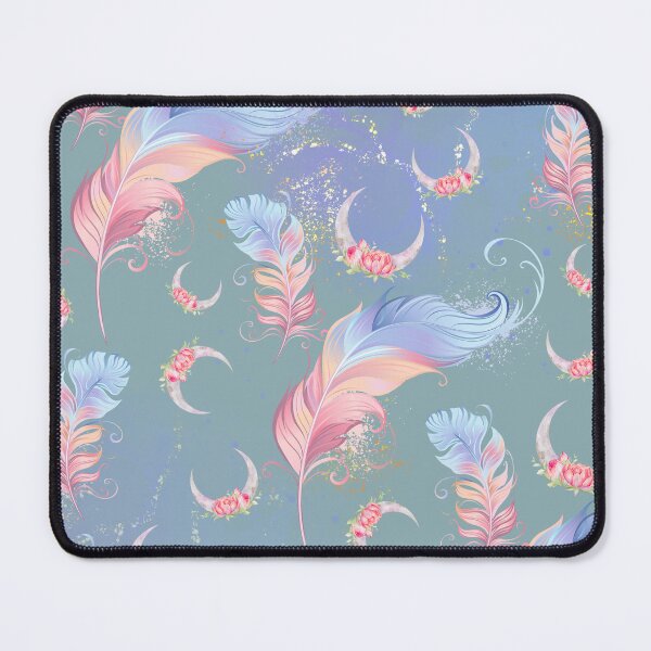 Item preview, Moon and feather of magical blue designed and sold by andrasdesignssss.