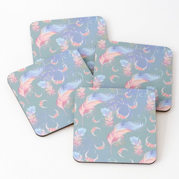 Item preview, Moon and feather of magical blue designed and sold by andrasdesignssss.