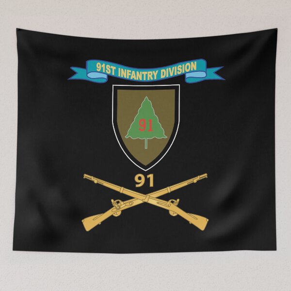 Item preview, Army - 91st Infantry Division w Br - SSI - Ribbon X 300 designed and sold by Military Insignia Products.