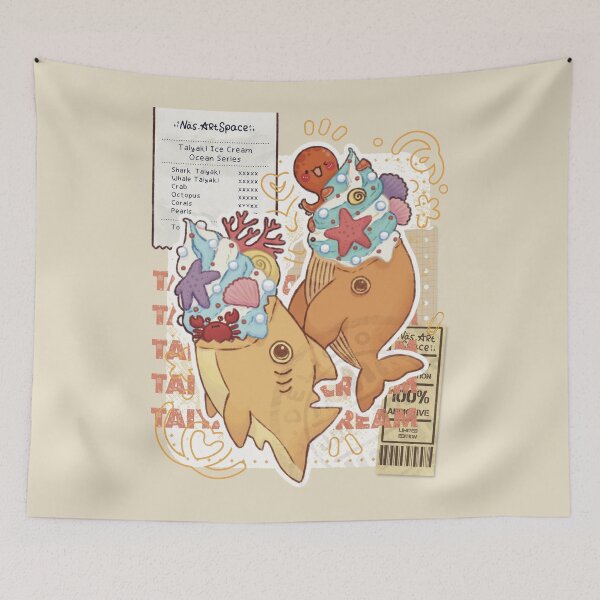 Item preview, Lindo helado Taiyaki del océano designed and sold by NasDoodleArt.