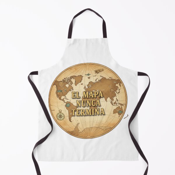 Item preview, El mapa nunca termina – Ilustración vintage de mapa mundial designed and sold by Wander Vibes.