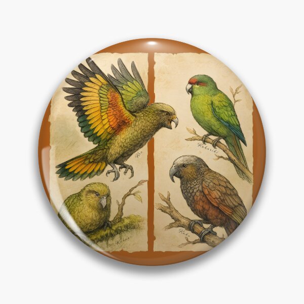Item preview, Aotearoa Parrots Quartet – Kea, Kakariki, Kakapo & Kaka designed and sold by MvuuStudio.