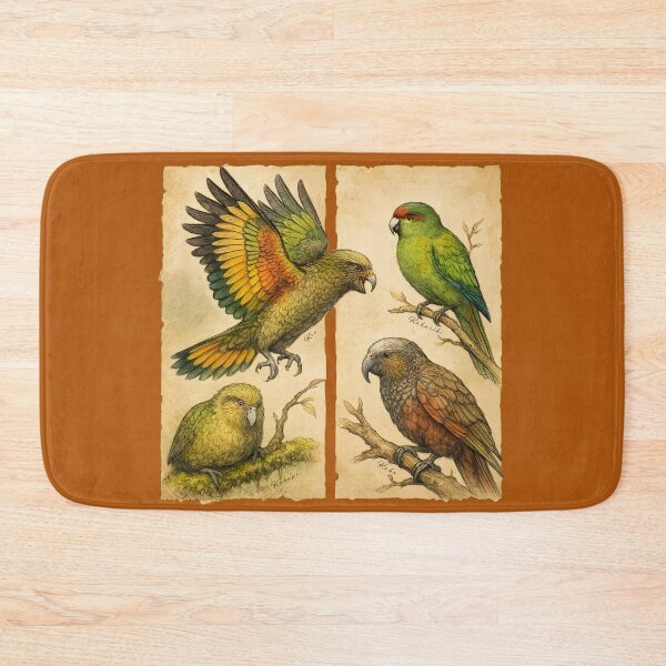 Item preview, Aotearoa Parrots Quartet – Kea, Kakariki, Kakapo & Kaka designed and sold by MvuuStudio.
