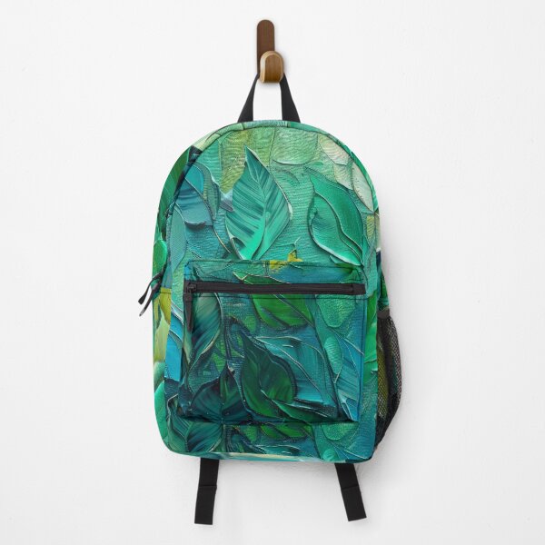 Item preview, Green And Blue Artistic Leaves Textured Aesthetic Art designed and sold by DEC02.