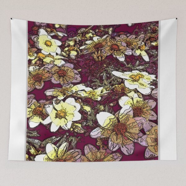 Item preview, flowerbed draw abstract floral art design designed and sold by SmashingDeals.