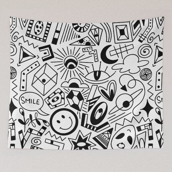 Item preview, Miscellaneous Doodles Shapes Pattern designed and sold by Farissa Designs.