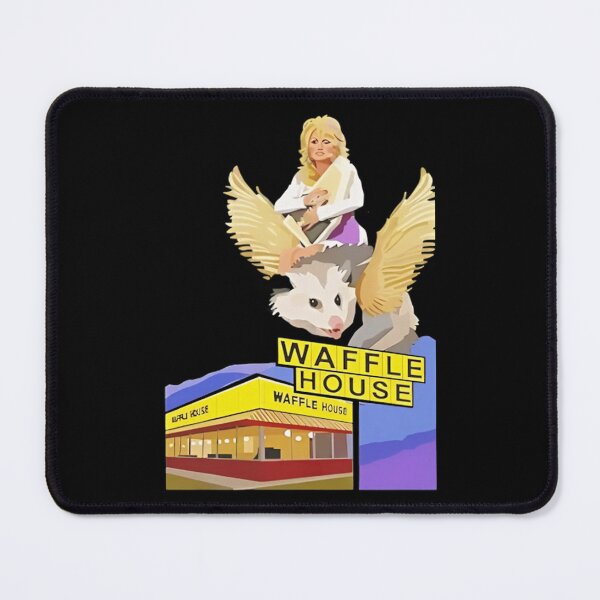 Item preview, Dolly Parton Riding A Winged Possum Over Waffle House designed and sold by KulumiAtelier.