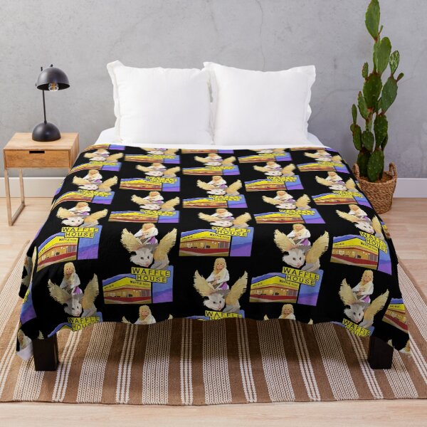 Item preview, Dolly Parton Riding A Winged Possum Over Waffle House designed and sold by KulumiAtelier.