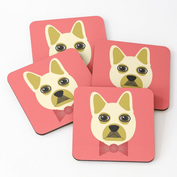 Item preview, Cream frenchie red bow tie designed and sold by Mountain-Point.