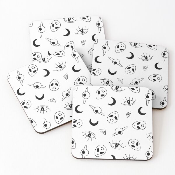 Item preview, Cosmic Space Alien Face Pattern designed and sold by Farissa Designs.
