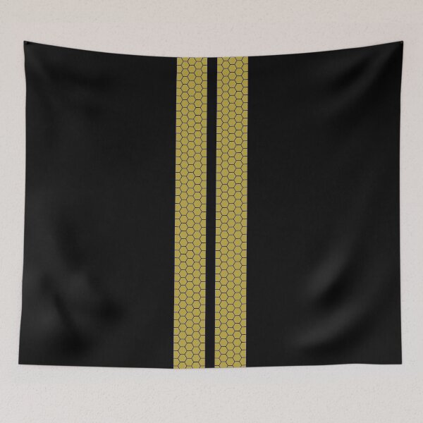 Item preview, Dual Racing Stripes, Honeycomb Pattern ("Gold" non-metallic On Black) designed and sold by Racing Stripes Only.