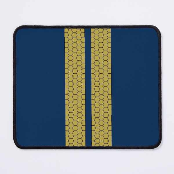 Item preview, Dual Racing Stripes, Honeycomb Pattern ("Gold" non-metallic On Coker Blue) designed and sold by Racing Stripes Only.