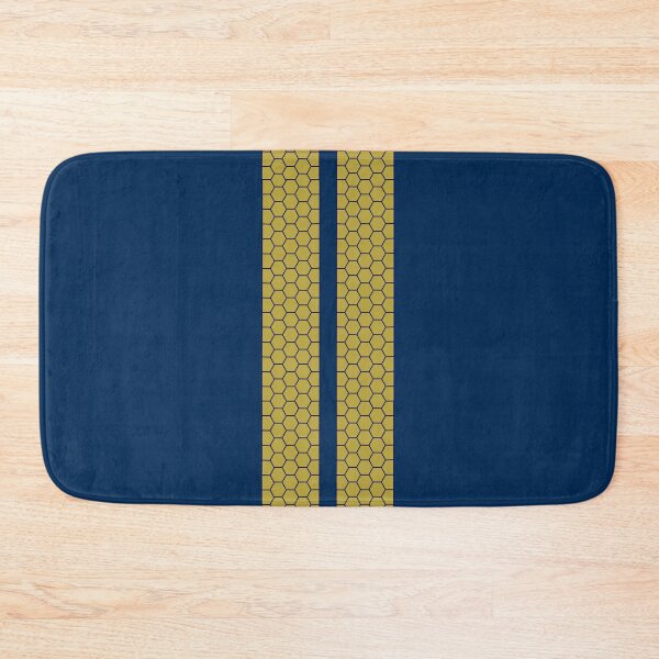 Item preview, Dual Racing Stripes, Honeycomb Pattern ("Gold" non-metallic On Coker Blue) designed and sold by Racing Stripes Only.