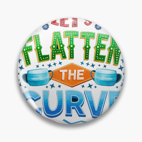 Item preview, "Let's Flatten the Curve" - Public Health Awareness Design designed and sold by George's Creative Works.