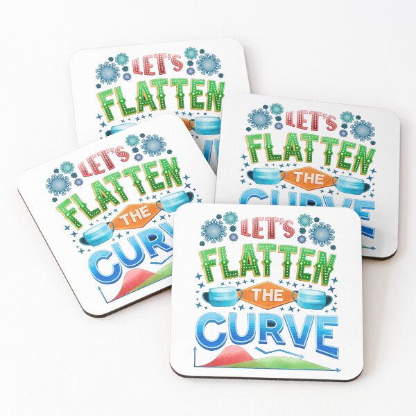 Item preview, "Let's Flatten the Curve" - Public Health Awareness Design designed and sold by George's Creative Works.