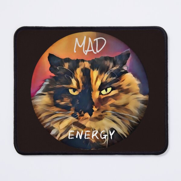 Item preview, Mad Energy Cat – Fierce Feline Attitude designed and sold by LuckyLunaBoutique.