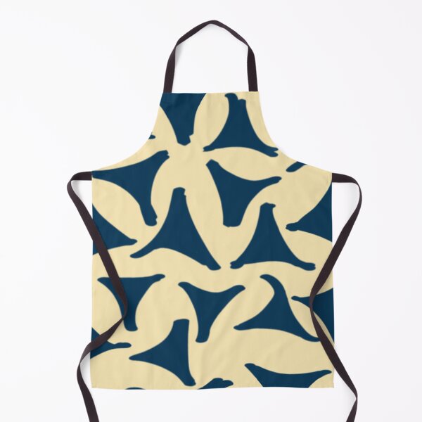 Item preview, Blue doodles triangle in soft yellow background designed and sold by Fadalazznaz.