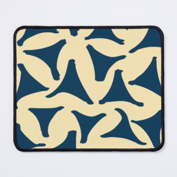 Item preview, Blue doodles triangle in soft yellow background  designed and sold by Fadalazznaz.