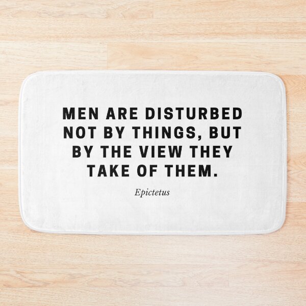 Item preview, Not by things, but by our view — Minimalist Epictetus Stoic Quote for Resilience designed and sold by Out of Orbit.