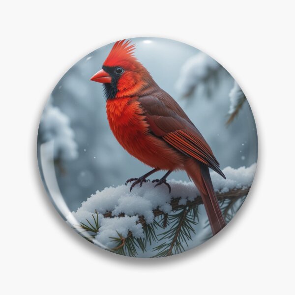 Item preview, Cardinal Perched on Snowy Branch designed and sold by InezPhotography.