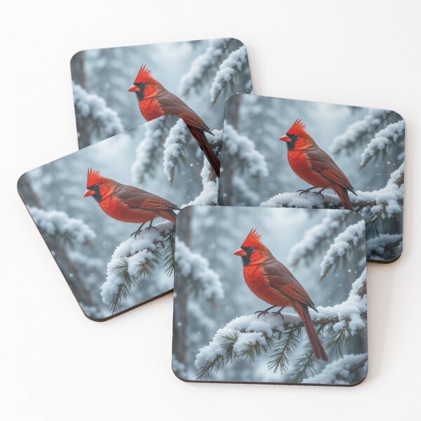Item preview, Cardinal Perched on Snowy Branch designed and sold by InezPhotography.