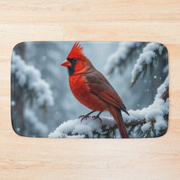 Item preview, Cardinal Perched on Snowy Branch designed and sold by InezPhotography.